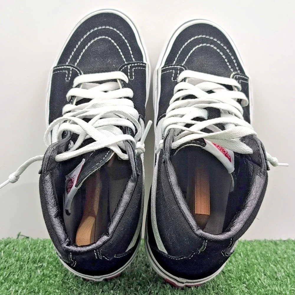 Vans SK8-Hi Old Skool High Tops Shoes Men's 5.5 Womens 7 Black‎ Suede Skateboard